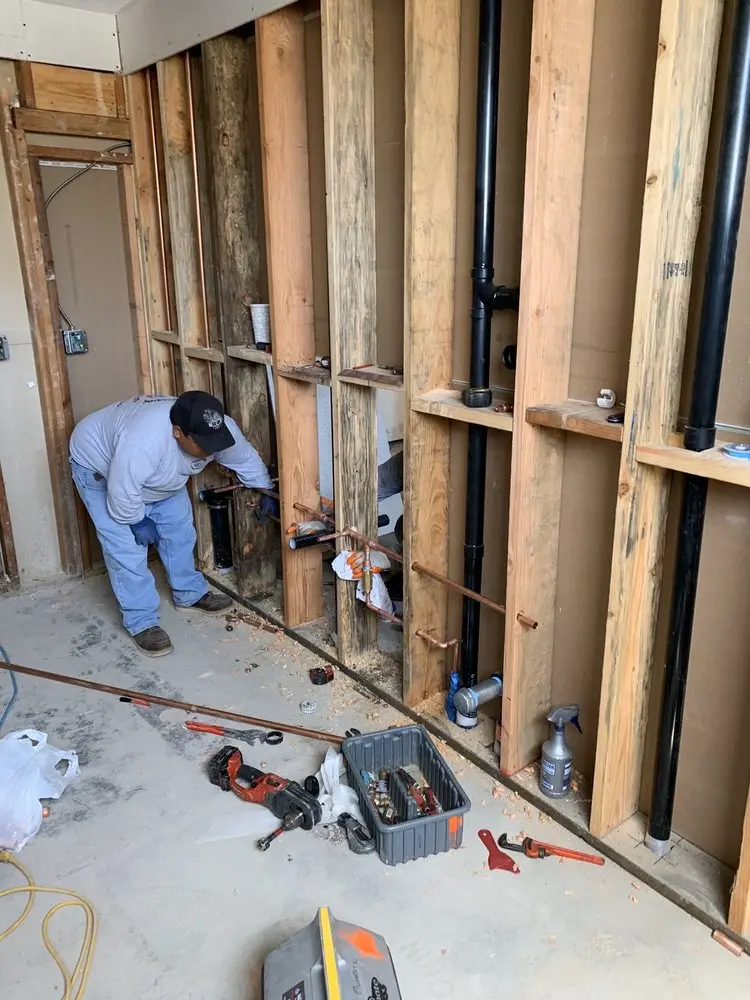 Commercial rough-in plumbing for Water Heater Replacement in Meridian Crossing